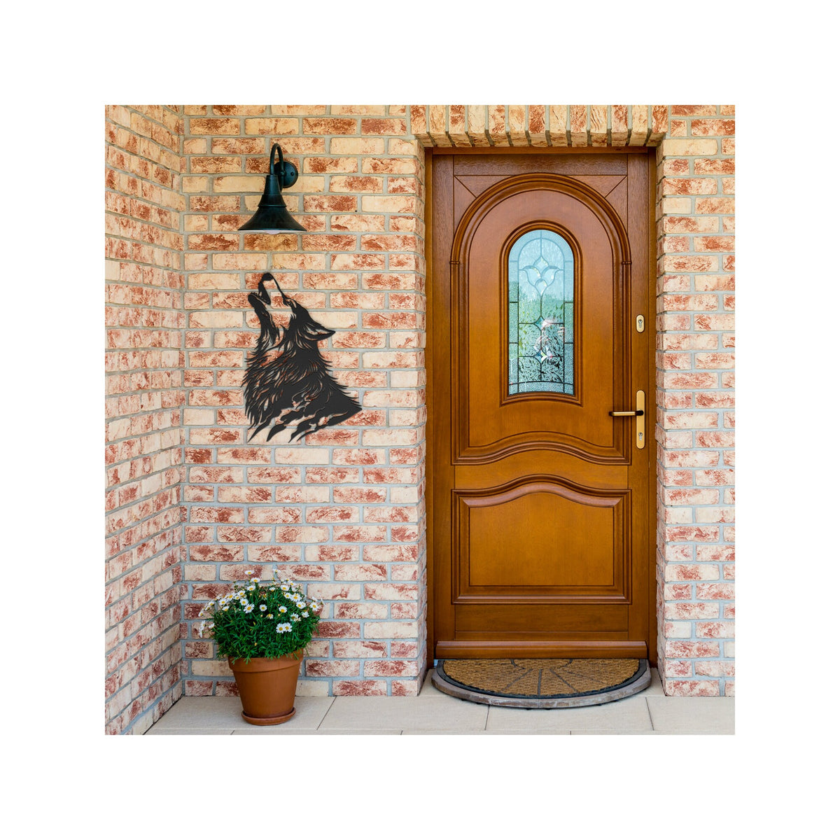 Coyote Howling At The Moon Metal Wall Artwork| Moreland Creative Co.