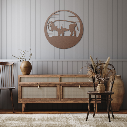 Buffalo_Southwestern_Metal_Wall_Art_West_Copper_Rustic_Hallway_Mockup.png_15467572