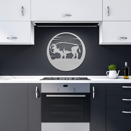 Buffalo_Southwestern_Metal_Wall_Art_West_Silver_Dark_Kitchen_Mockup.png_15467575