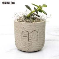 CUSTOM CATTLE BRAND Desk Plant Laser Engraved Pot Housewarming Office Gift