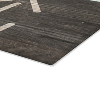 PERSONALIZED CATTLE BRAND Glass Cutting Board Vintage Rustic Weathered Wood Design