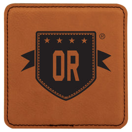 CUSTOM DESIGN Laser Engraved Leatherette Coasters