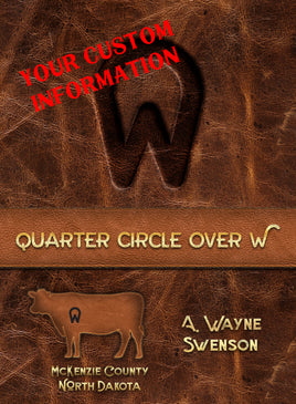 CUSTOM CATTLE BRAND North Dakota Registered Livestock Brand Printed Aluminum Composite Panel Sign