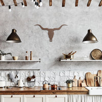Texas Longhorn Skull Metal Cut Out Wall Decor For Western Rustic Boho Metal Wall Art