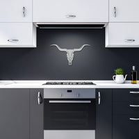 Texas Longhorn Skull Metal Cut Out Wall Decor For Western Rustic Boho Metal Wall Art