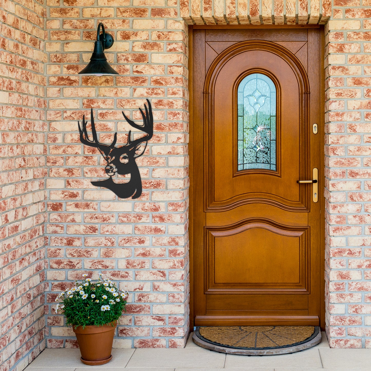 Whitetail Buck Metal Wall Art Western Cabin Hunting Lodge Wall Decor Outdoorsmen Man Cave Wildlife Artwork