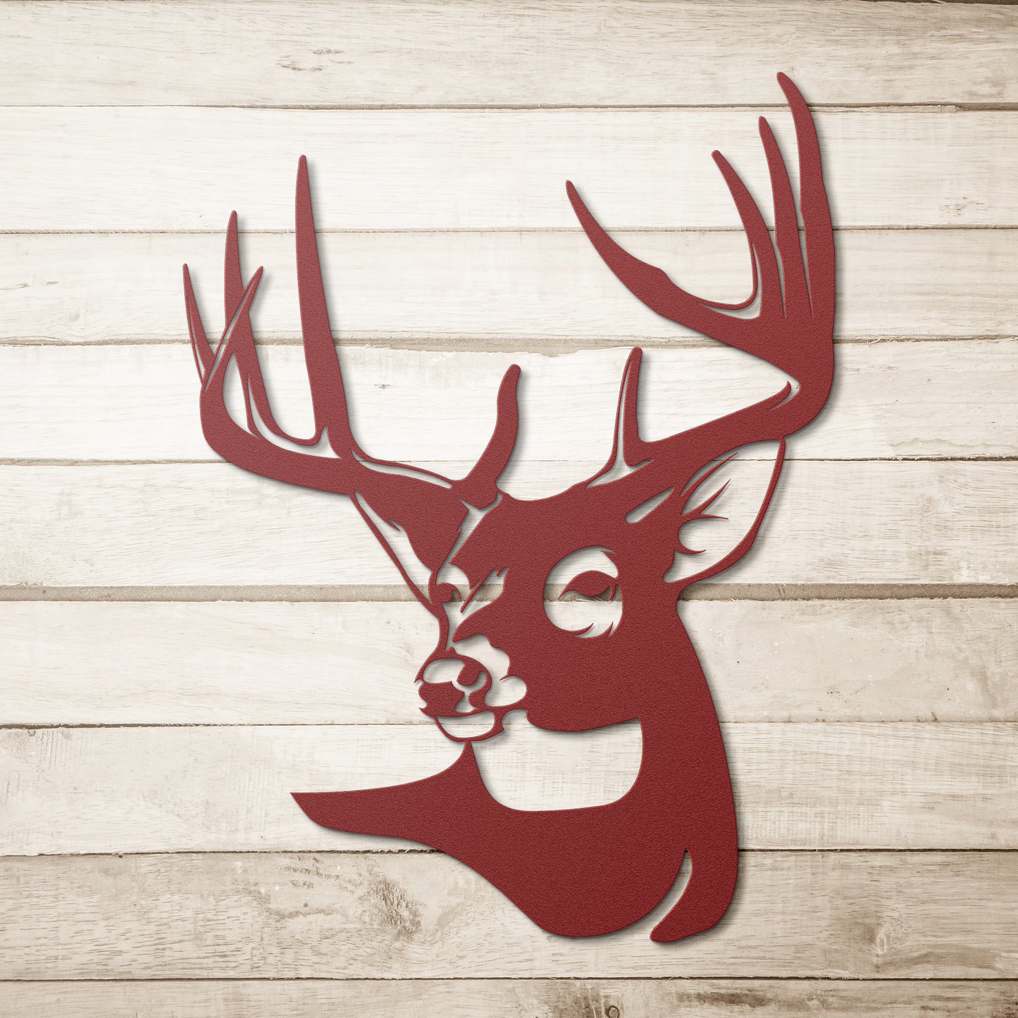 Whitetail Buck Metal Wall Art Western Cabin Hunting Lodge Wall Decor Outdoorsmen Man Cave Wildlife Artwork