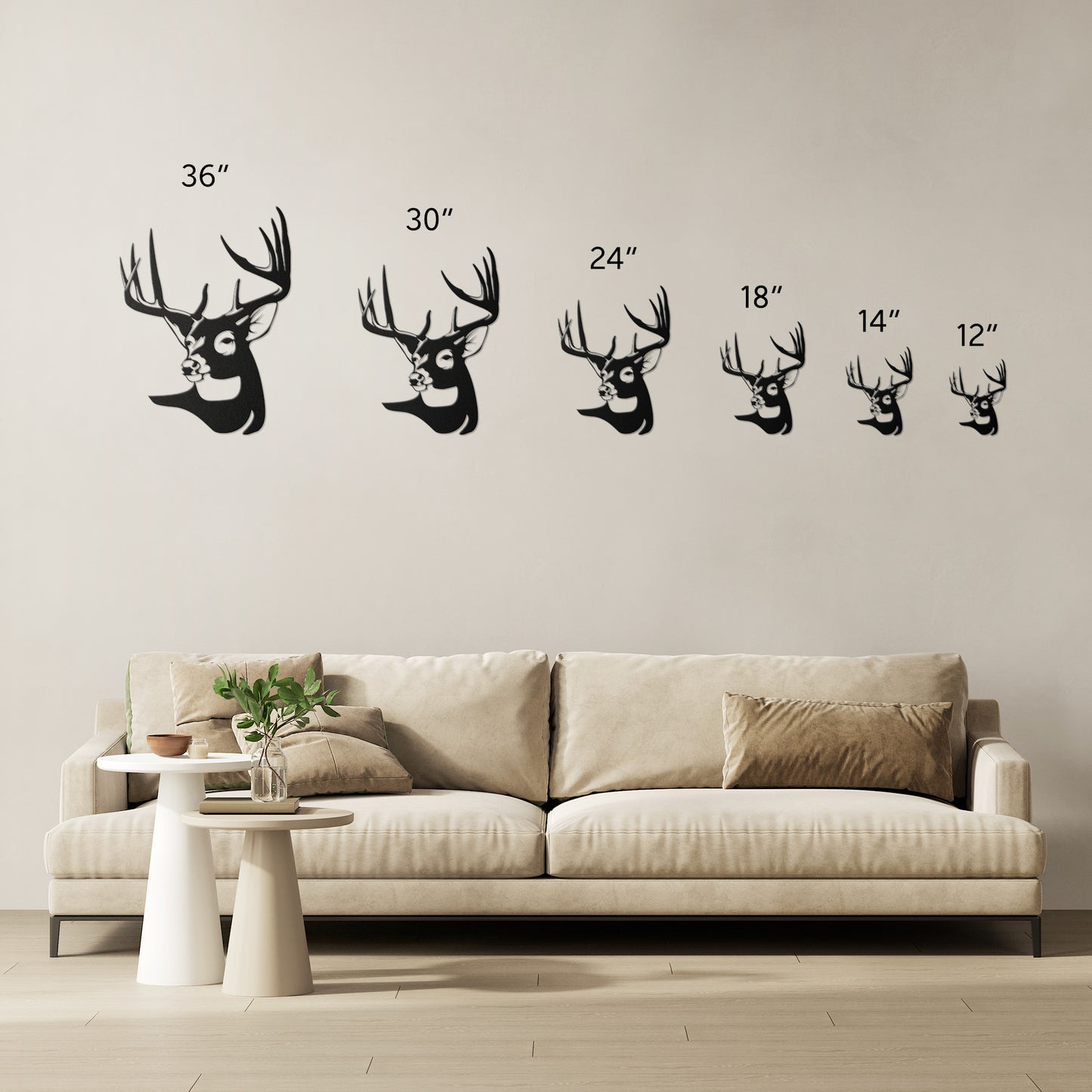 Whitetail Buck Metal Wall Art Western Cabin Hunting Lodge Wall Decor Outdoorsmen Man Cave Wildlife Artwork