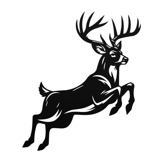 Whitetail Buck Running Metal Wall Decor