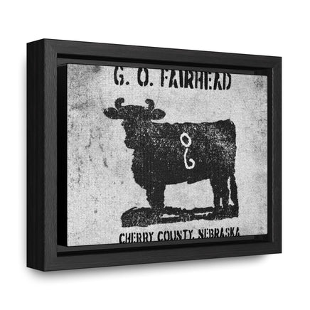 CUSTOM CATTLE BRAND Early 1900's Era Vintage Old Newspaper Historic Family Livestock Brand Framed Canvas Retro Western Wall Decor