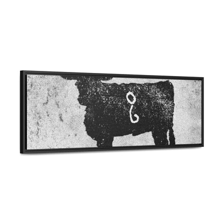 CUSTOM CATTLE BRAND Early 1900's Era Vintage Old Newspaper Historic Family Livestock Brand Framed Canvas Retro Western Wall Decor