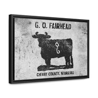 CUSTOM CATTLE BRAND Early 1900's Era Vintage Old Newspaper Historic Family Livestock Brand Framed Canvas Retro Western Wall Decor