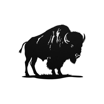 Buffalo Metal Wall Sign Rustic Wildlife Wall Art Cabin Lodge Metal Wall Decor Native American Animal Steel Artwork White Buffalo Standing