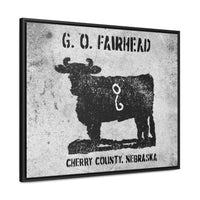 CUSTOM CATTLE BRAND Early 1900's Era Vintage Old Newspaper Historic Family Livestock Brand Framed Canvas Retro Western Wall Decor