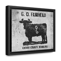 CUSTOM CATTLE BRAND Early 1900's Era Vintage Old Newspaper Historic Family Livestock Brand Framed Canvas Retro Western Wall Decor