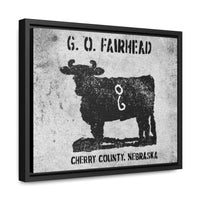 CUSTOM CATTLE BRAND Early 1900's Era Vintage Old Newspaper Historic Family Livestock Brand Framed Canvas Retro Western Wall Decor