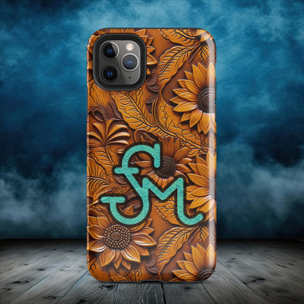 CUSTOM CATTLE BRAND Sunflower Cell Phone Case for iPhone