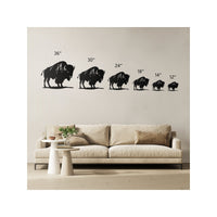 Buffalo Metal Wall Sign Rustic Wildlife Wall Art Cabin Lodge Metal Wall Decor Native American Animal Steel Artwork White Buffalo Standing