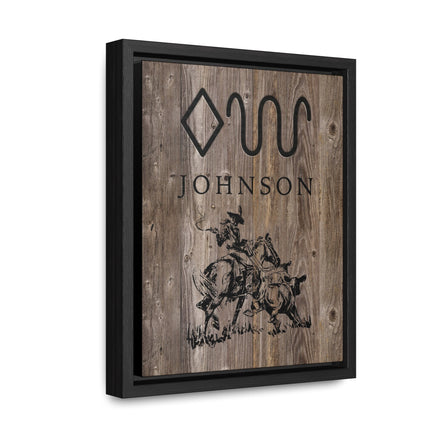 CUSTOM CATTLE BRAND Wood Framed Canvas Wraps Rustic Western Personalized Wall Decor Ranch Decorations Western Wedding Present Gift Idea