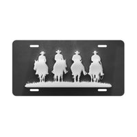 Western Cowboy License Plate Rancher Pickup Custom Vanity Plate Truck Show Truck Accessories Chrome Look Personalized Gift Idea Horse Riding