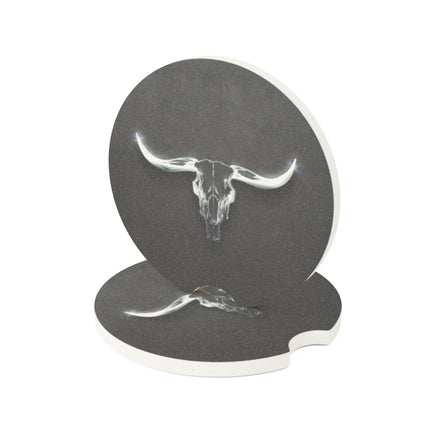 Texas Longhorn Soapstone Car Coaster Custom Western Vehicle Accessories Rancher Truck Accessory Rodeo Gift Idea Interior Vehicle Mod