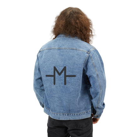 CUSTOM CATTLE BRAND Men's Western Denim Jacket Livestock Brand Ranch Logo Custom Blue Jacket