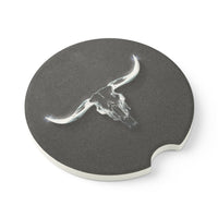 Texas Longhorn Soapstone Car Coaster Custom Western Vehicle Accessories Rancher Truck Accessory Rodeo Gift Idea Interior Vehicle Mod