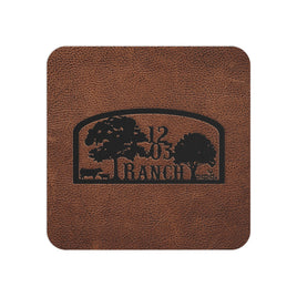 CUSTOM LOGO Cattle and Horse Brand Printed Pulp Board Coasters (50, 100 pcs) Ranch Cowboy Bar Decor Man Cave Bar Accessories