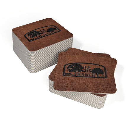 CUSTOM LOGO Cattle and Horse Brand Printed Pulp Board Coasters (50, 100 pcs) Ranch Cowboy Bar Decor Man Cave Bar Accessories