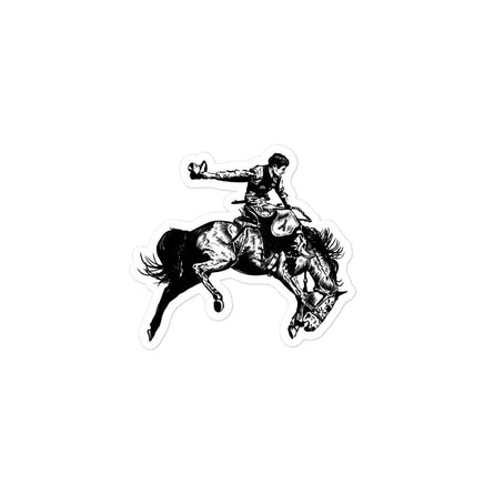 Vintage Saddle Bronc Rider Country Western Rodeo Art Decal Cowboy Sticker Gift Idea Retro Cowboy Rodeo Artwork