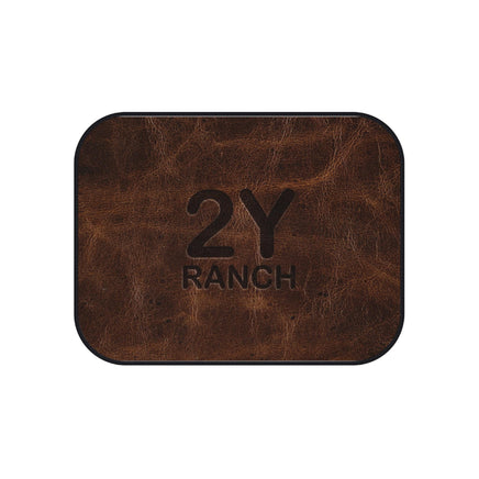 CUSTOM CATTLE BRAND Rear Seat Car Mats (2x Rear) Western Truck Accessories Rustic Cowboy Gift Idea