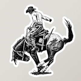 Rodeo Vinyl Decal stickers Cowboy Bronc Rider Western Vintage Stickers Bronco Busting Drawn Country Western Decor