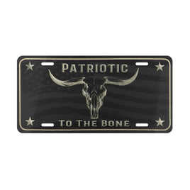 Patriotic To The Bone Longhorn License Plate Cowboy Western Rancher Personalized Truck Accessory Plate United States Patriotic Vehicle