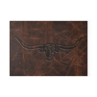 Longhorn Glass Cutting Board Western Theme Kitchen Decor Cowboy Western House Warming Gift Texas Long Horn Decor Ideas Custom Cutting Board