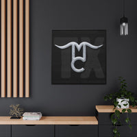 CUSTOM CATTLE BRAND and Custom State Gallery Canvas Wrap with Wood Frame Family Livestock Brand Home Wall Decor Housewarming Wedding Gift