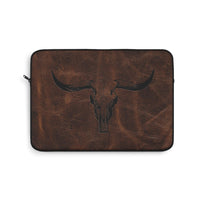 Texas Longhorn Laptop Sleeve Country Western Rustic Printed Computer Case Printed Leather Polyester College Class Gift Idea