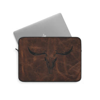 Texas Longhorn Laptop Sleeve Country Western Rustic Printed Computer Case Printed Leather Polyester College Class Gift Idea