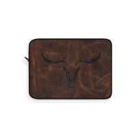 Texas Longhorn Laptop Sleeve Country Western Rustic Printed Computer Case Printed Leather Polyester College Class Gift Idea