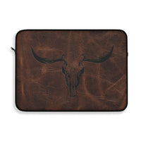 Texas Longhorn Laptop Sleeve Country Western Rustic Printed Computer Case Printed Leather Polyester College Class Gift Idea