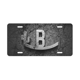 CUSTOM CATTLE BRAND Grunge Metal Effect License Plate Cowboy Western Rancher Personalized Livestock Cattle Producers Truck Accessory
