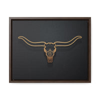 Modern Texas Longhorn Canvas Black and Orange Rustic Western Wall Decor Premium Luxury Wood Framed Canvas Prints Cattle Ranch House Warming