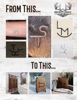 CUSTOM CATTLE BRAND Modern Acrylic Wall Art Panels, Grey on Black Texture Rustic Western Home Décor, Elegant Office Artwork, Housewarming,