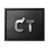 CUSTOM CATTLE BRAND Distressed Silver and Black Personalized Western Cowboy Home Decor Wood Framed Gallery Canvas Country Western Art