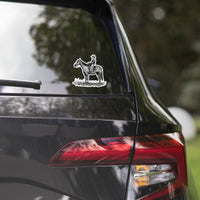 Cowboy Horseback Western Vinyl Sticker Rustic Rancher Riding Horse Vintage Hand Drawn Decal Authentic Cowboy Artwork