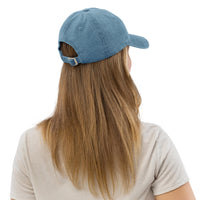 CUSTOM CATTLE BRAND Embroidered Denim Hat Rancher Western Wear Style Livestock Brand Cap