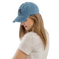 CUSTOM CATTLE BRAND Embroidered Denim Hat Rancher Western Wear Style Livestock Brand Cap