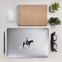 Western Cowboy Stickers Hand Drawn Rustic Vintage Old Cowboy Vinyl Decal Rancher Gift Idea Rider Horseback Car Decal Sticker