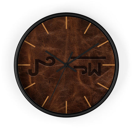 CUSTOM CATTLE BRAND Food Framed Circular Wall Clock Livestock Brand Rustic Living Room or Office Home Decor Western Cowboy Interior Decor