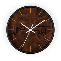 CUSTOM CATTLE BRAND Food Framed Circular Wall Clock Livestock Brand Rustic Living Room or Office Home Decor Western Cowboy Interior Decor