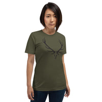 Elk Hunter Skull Outdoors Unisex t-shirt